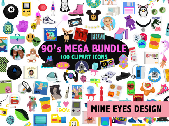 Download 90s Clipart Megabundle - Premium Resources