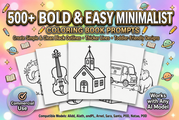 Download 500 Bold Easy Minimalist Coloring Prompt - Minimalist Collection