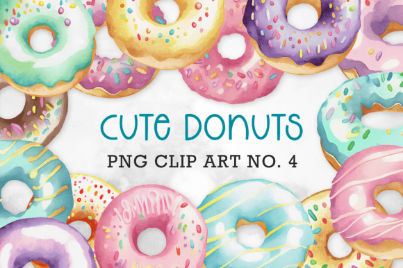 Download Cute Donut Clip Art Set 4 - Premium Resources