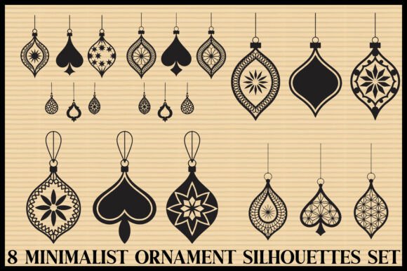 Download 6 Minimalist Ornament Silhouette Bundle - Minimalist Collection