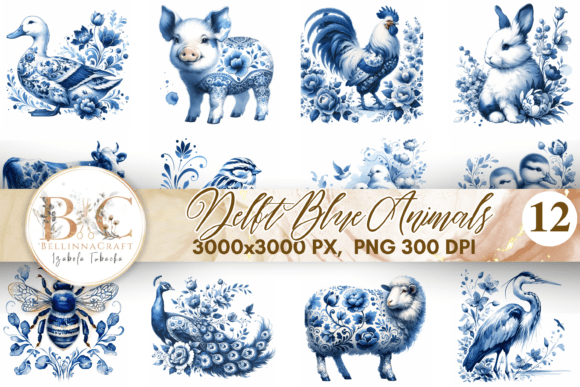 Download Delft Blue Animals Clipart Set - Premium Resources